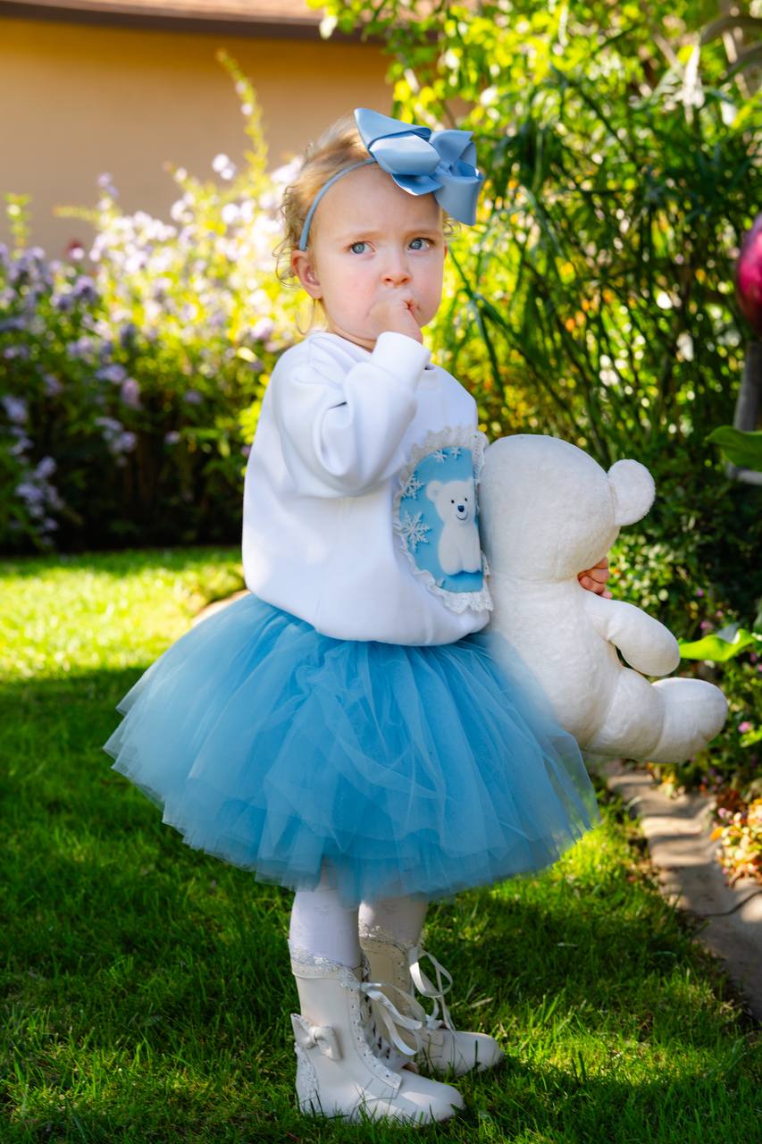Ensemble pull ours polaire et tutu