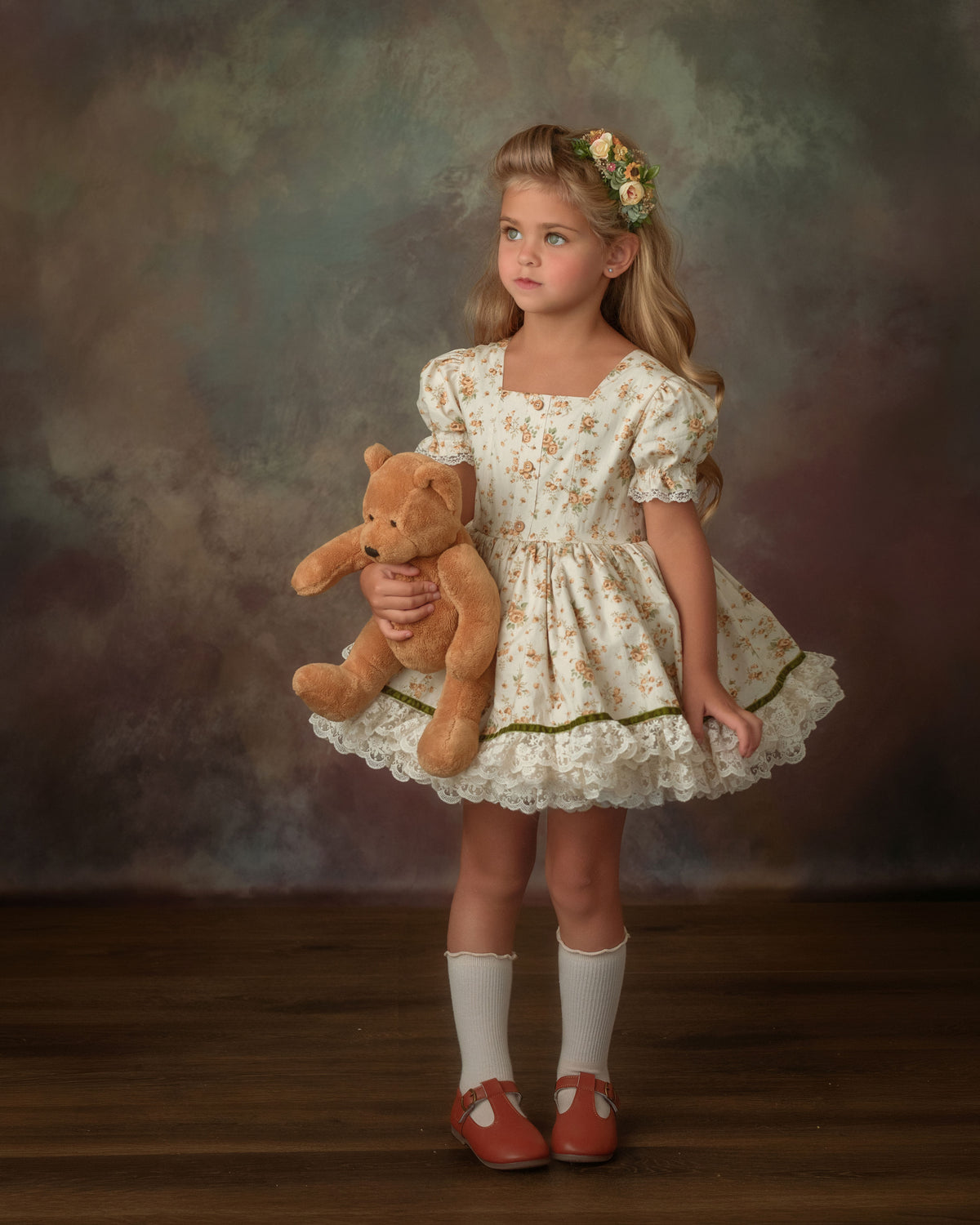 The Everwood Dress – Hand Embroidered Vintage Inspired Cotton Girls Dress | Detachable Vest Heirloom Style PREORDER EST EARLY NOV