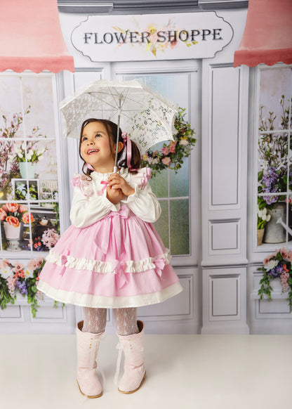 Maeliana – Robe pour Filles Boutique Broderie Main Inspiration Vintage | Maille Dentelle Anglaise Style Héritage Occasion Spéciale