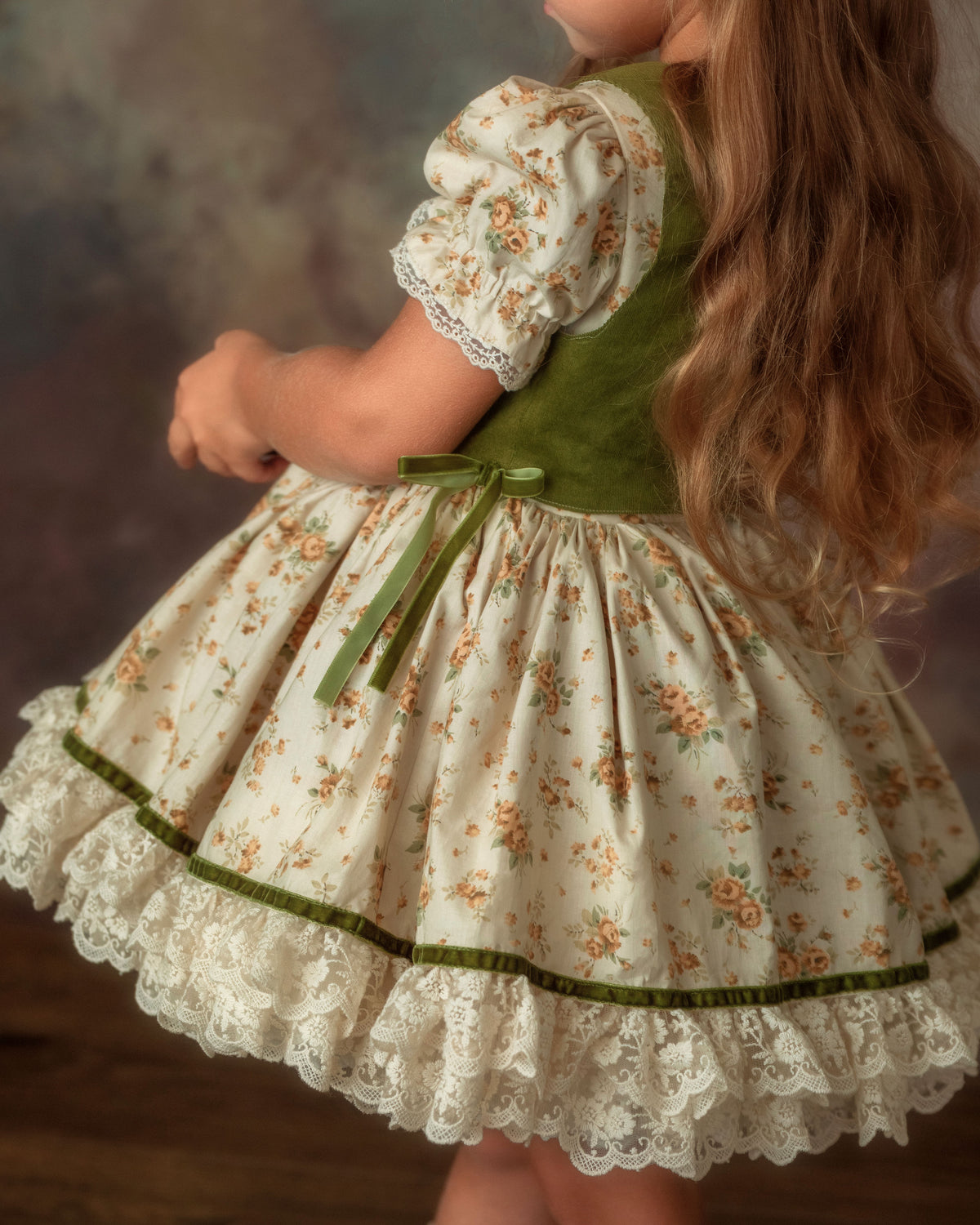 The Everwood Dress – Hand Embroidered Vintage Inspired Cotton Girls Dress | Detachable Vest Heirloom Style PREORDER EST EARLY NOV