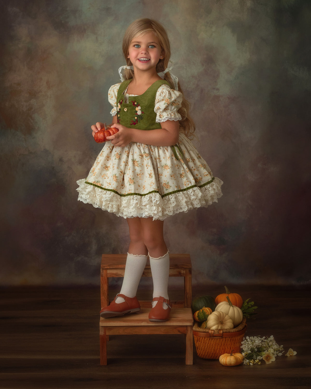The Everwood Dress – Hand Embroidered Vintage Inspired Cotton Girls Dress | Detachable Vest Heirloom Style PREORDER EST EARLY NOV