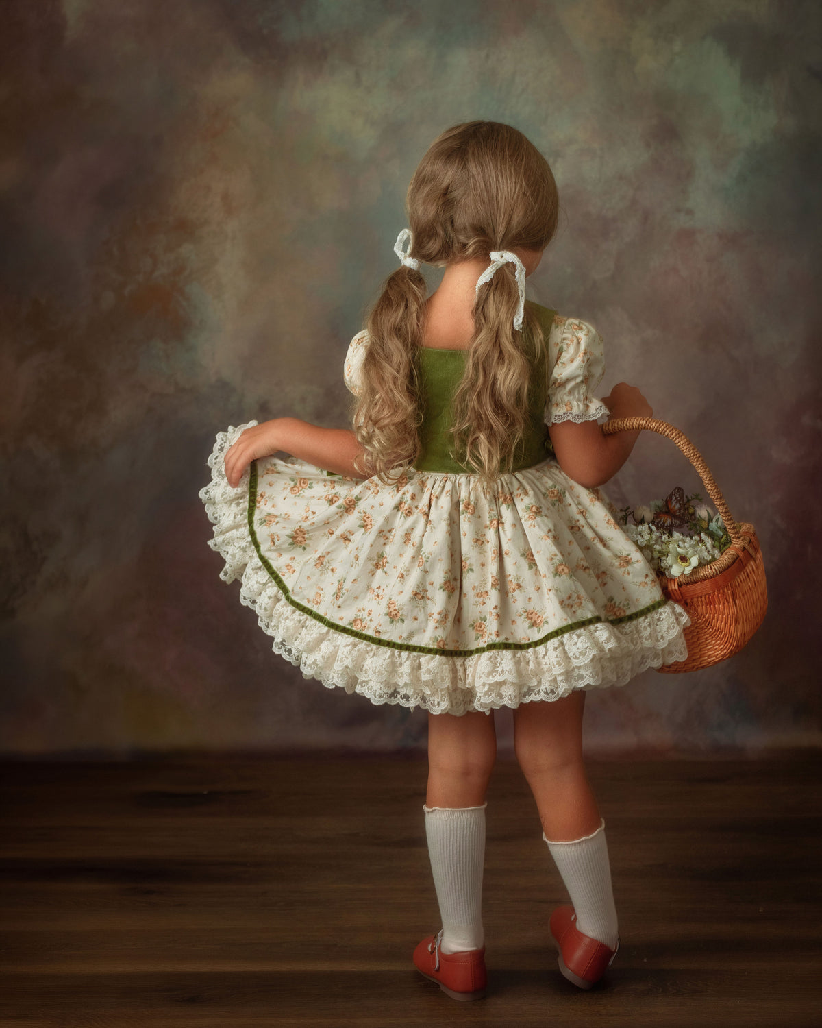 The Everwood Dress – Hand Embroidered Vintage Inspired Cotton Girls Dress | Detachable Vest Heirloom Style PREORDER EST EARLY NOV