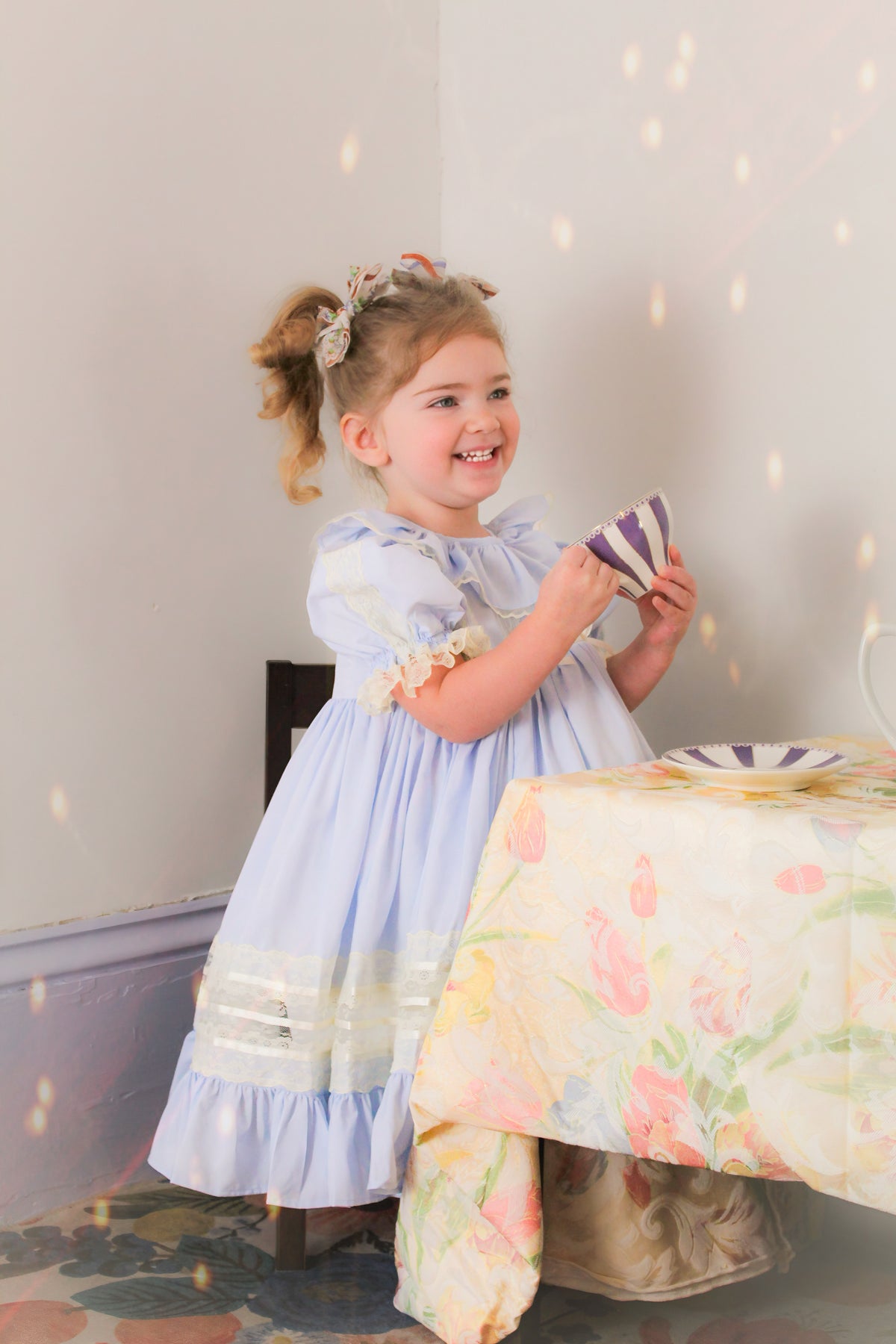 Celestine Heirloom Dress – Vintage Inspired Lace Boutique Girls Dress | Viscose Long Silhouette Heirloom Style