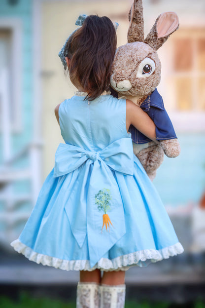 Cottontail Dreams – Robe de Pâques brodée pour filles | Robe de printemps et d'anniversaire de luxe