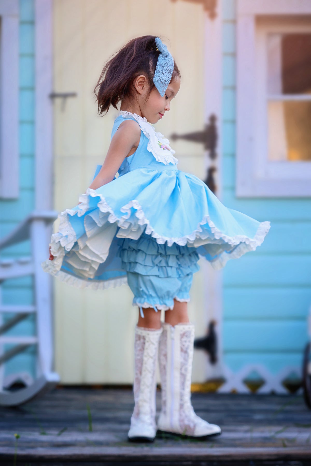 Cottontail Dreams – Robe de Pâques brodée pour filles | Robe de printemps et d'anniversaire de luxe