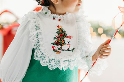Robe Hiver Ours – Robe Brodé Boutique pour Fille | Robe de Vacances Style Héritage Imprimé Ours