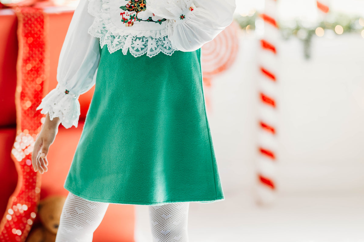 Robe Hiver Ours – Robe Brodé Boutique pour Fille | Robe de Vacances Style Héritage Imprimé Ours