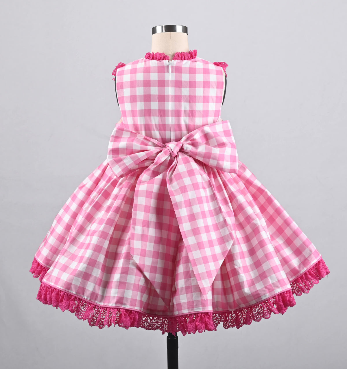 Rodeo Princess Dress – Embroidered Vintage Inspired Cotton Boutique Girls Dress | Gingham Print Lace Ruffle Twirl Dress
