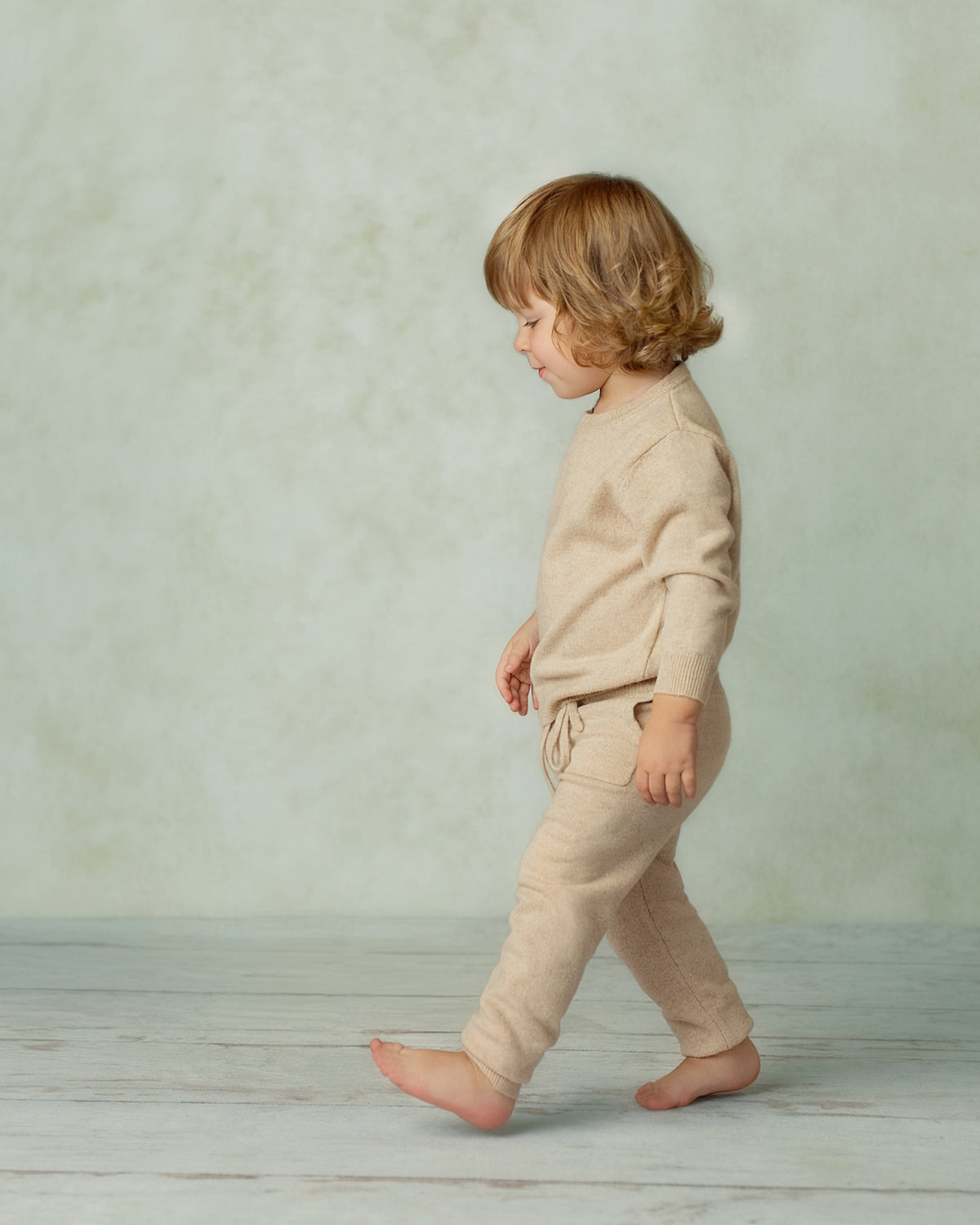 Merino Wool Cashmere Toddler Lounge Set — Sweater + Joggers