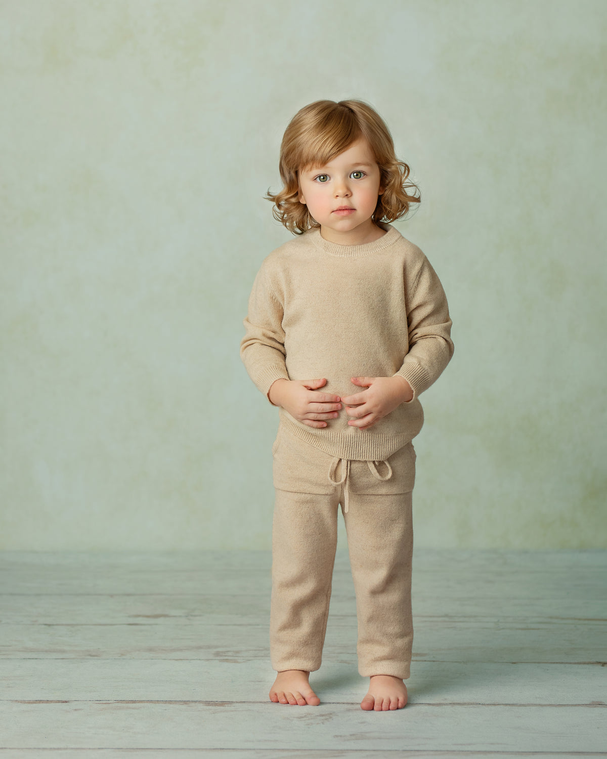 Merino Wool Cashmere Toddler Lounge Set — Sweater + Joggers