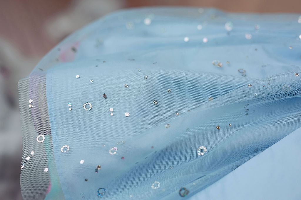 Arc-en-ciel par Temps Nuageux — Robe d'Anniversaire Arc-en-ciel Fille | Jupon en Tulle Héritage & Robe à Nœud
