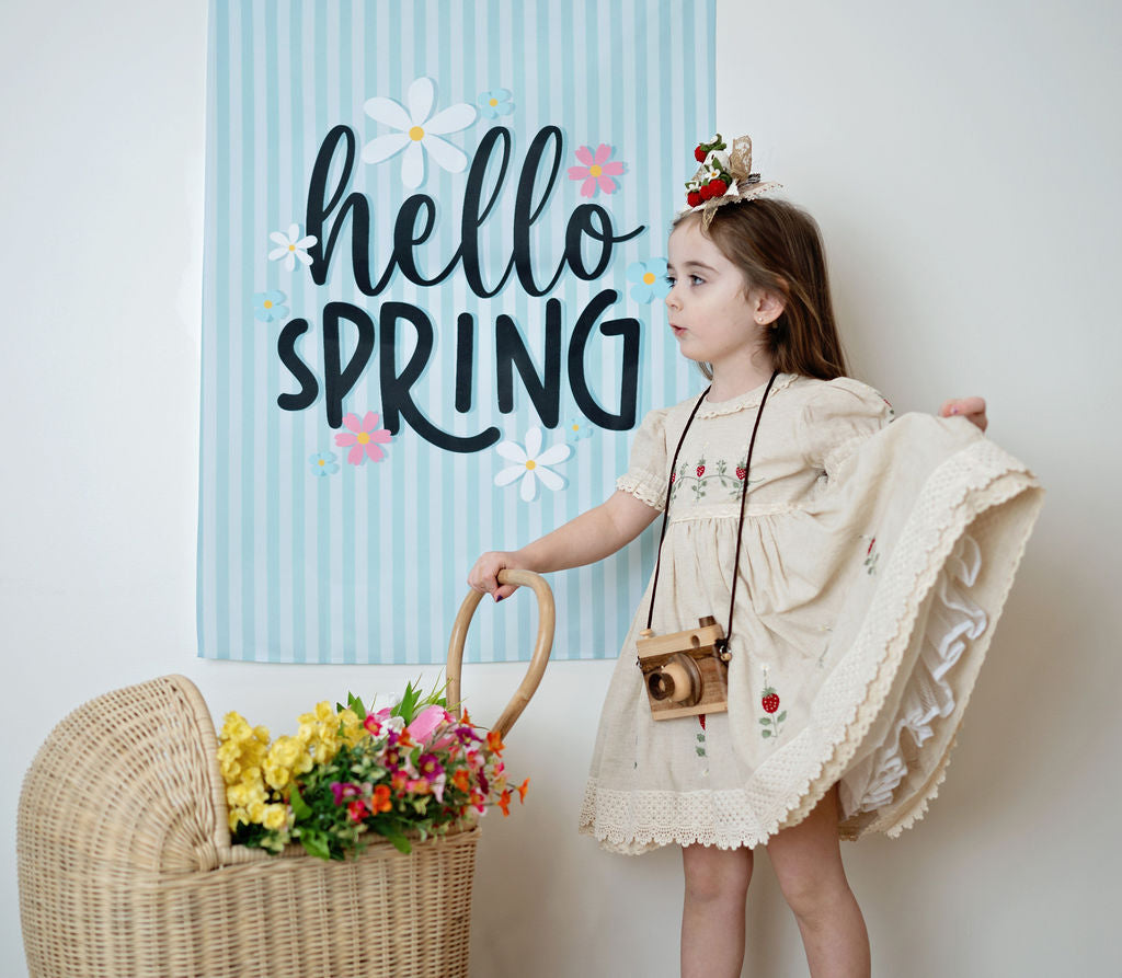 Robe brodée de luxe « Souvenir Fraise » pour filles | Robe d'été pour anniversaire et occasions spéciales