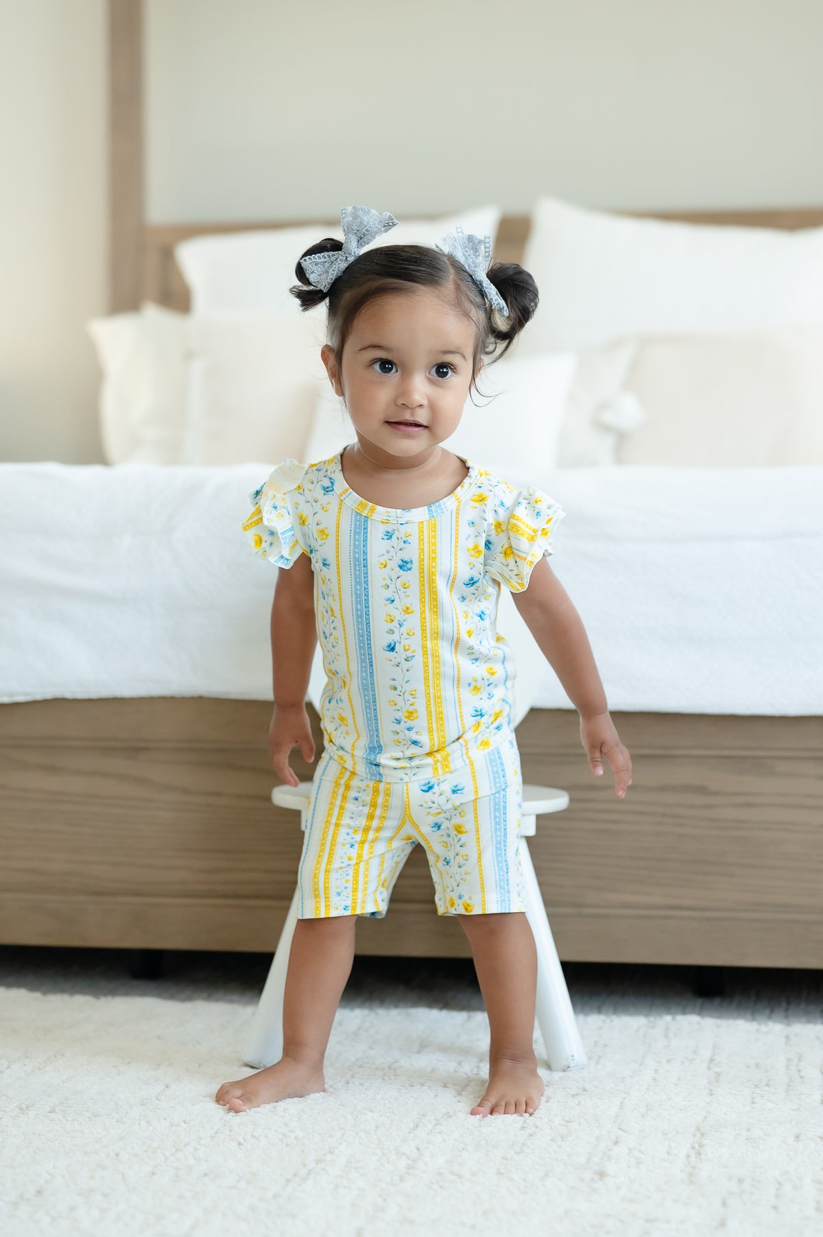 Sunshine & Daisies Girls Bamboo Lounge Set | Yellow Floral