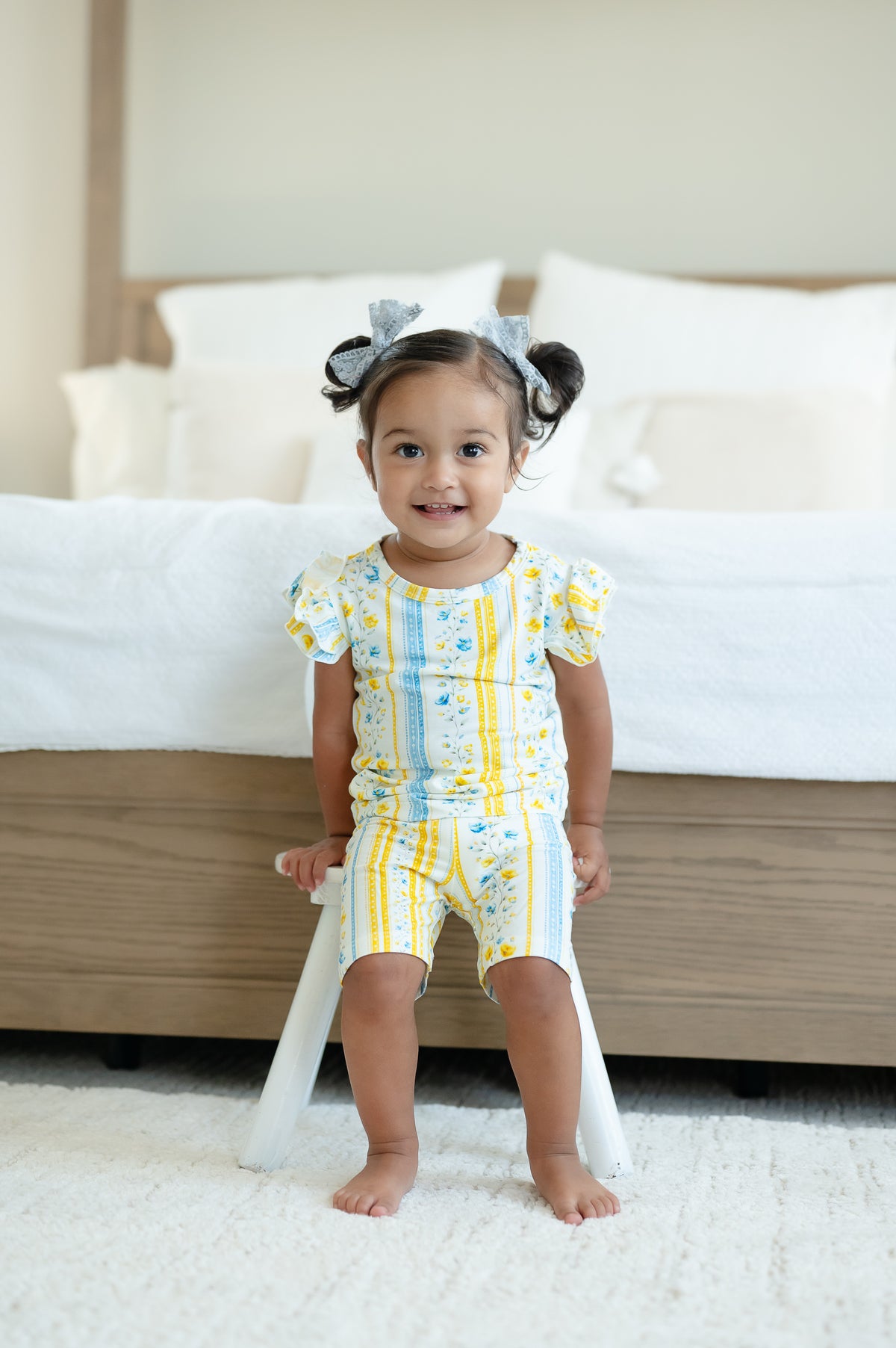 Sunshine & Daisies Girls Bamboo Lounge Set | Yellow Floral
