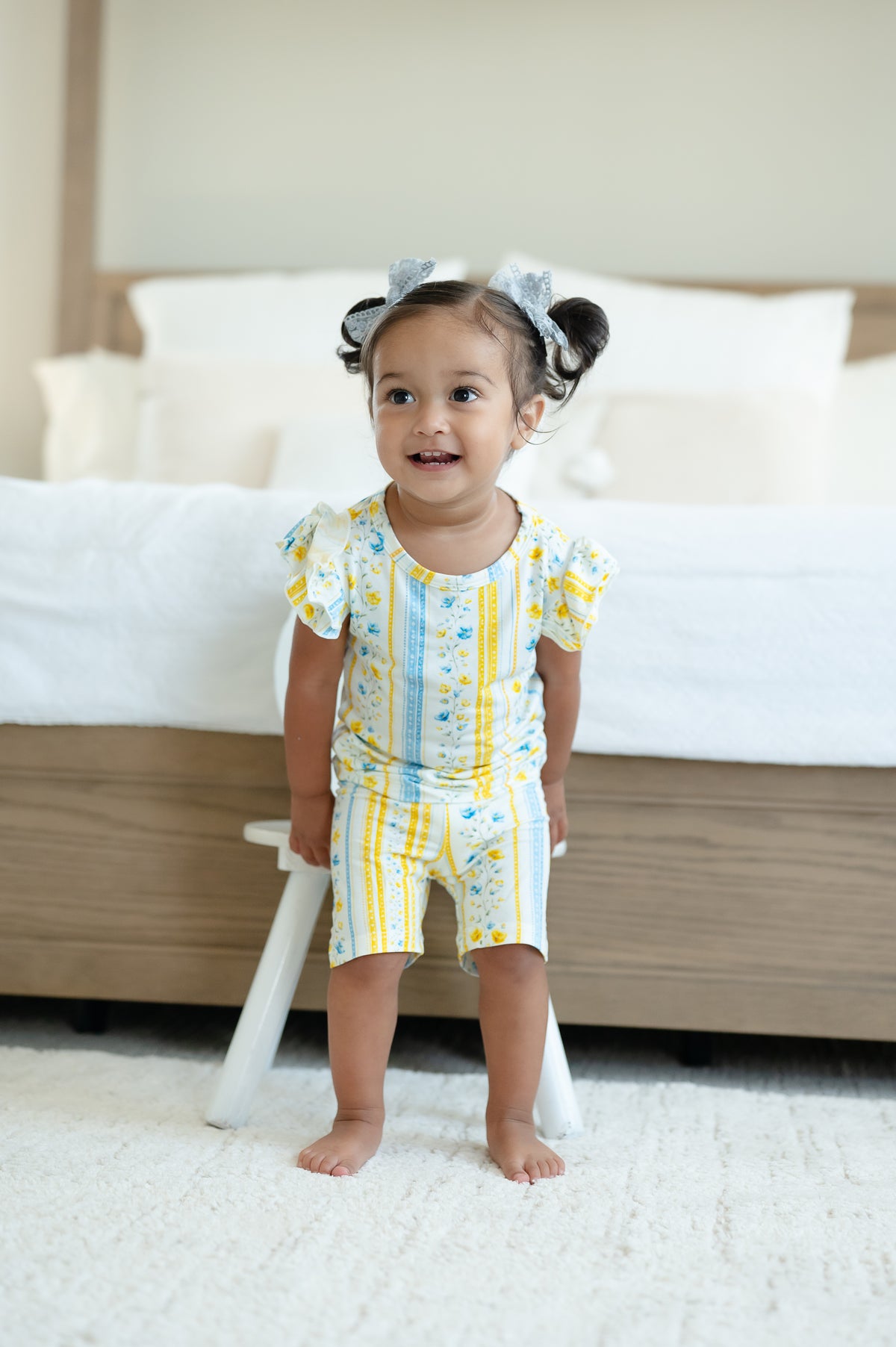 Sunshine & Daisies Girls Bamboo Lounge Set | Yellow Floral