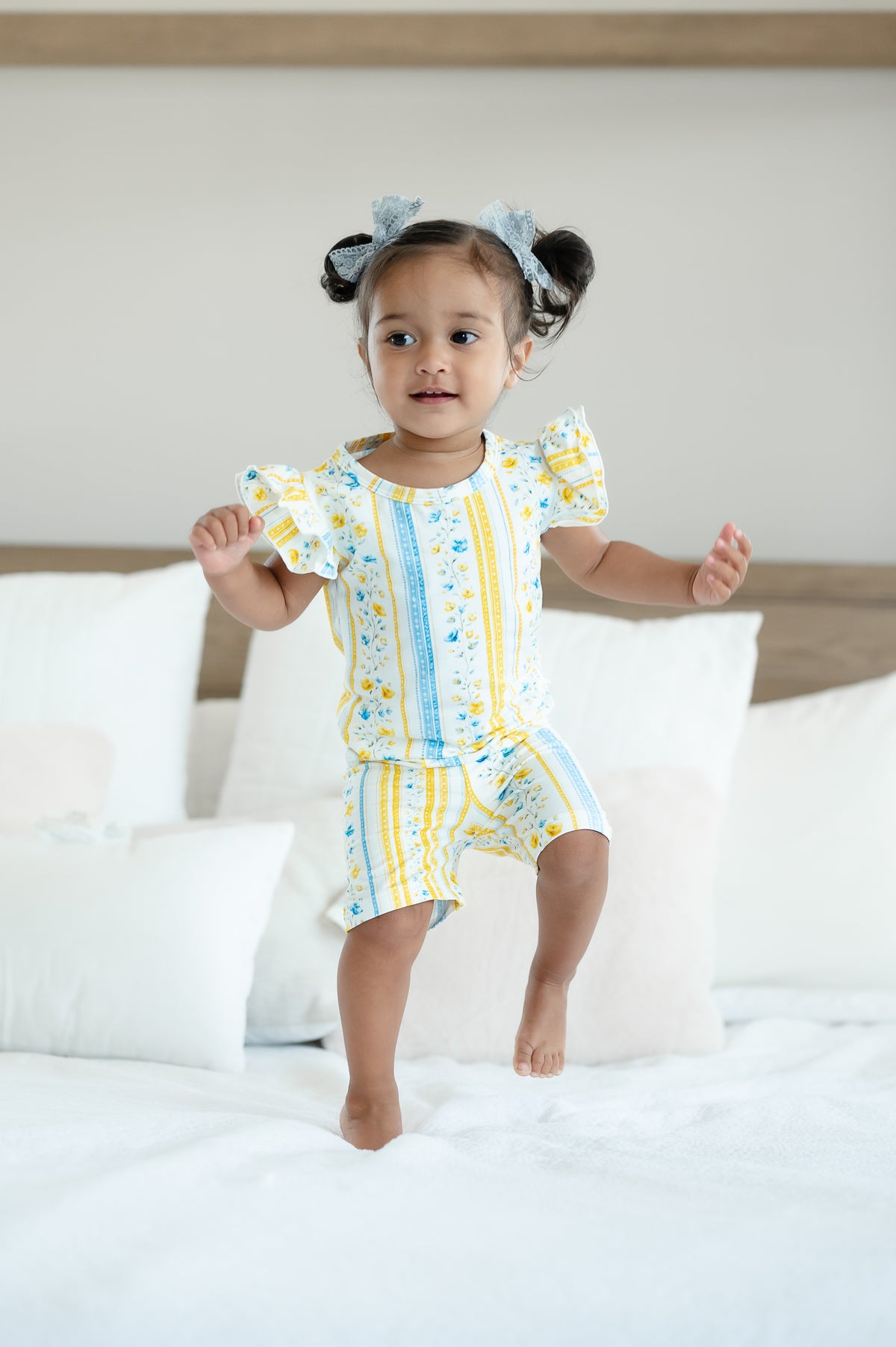 Sunshine & Daisies Girls Bamboo Lounge Set | Yellow Floral
