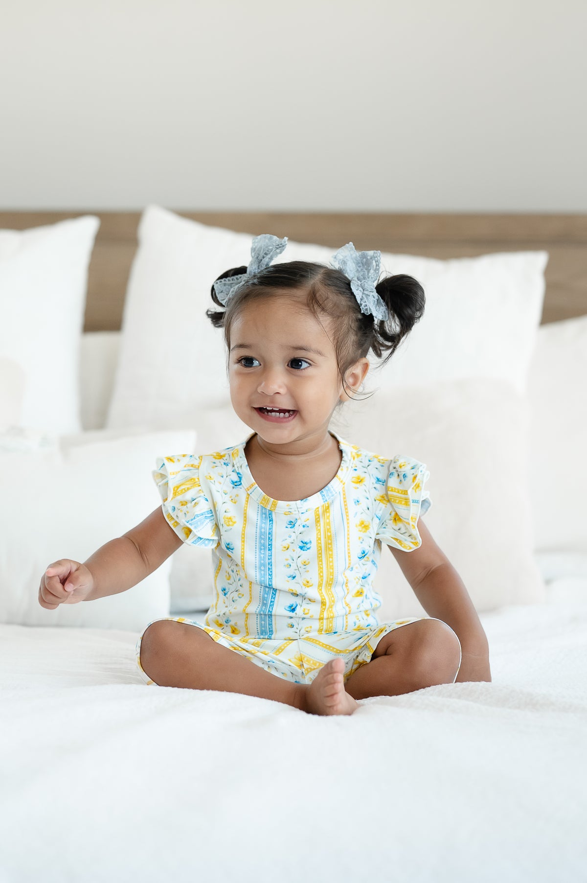 Sunshine & Daisies Girls Bamboo Lounge Set | Yellow Floral