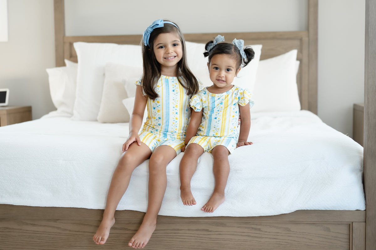 Sunshine & Daisies Girls Bamboo Lounge Set | Yellow Floral