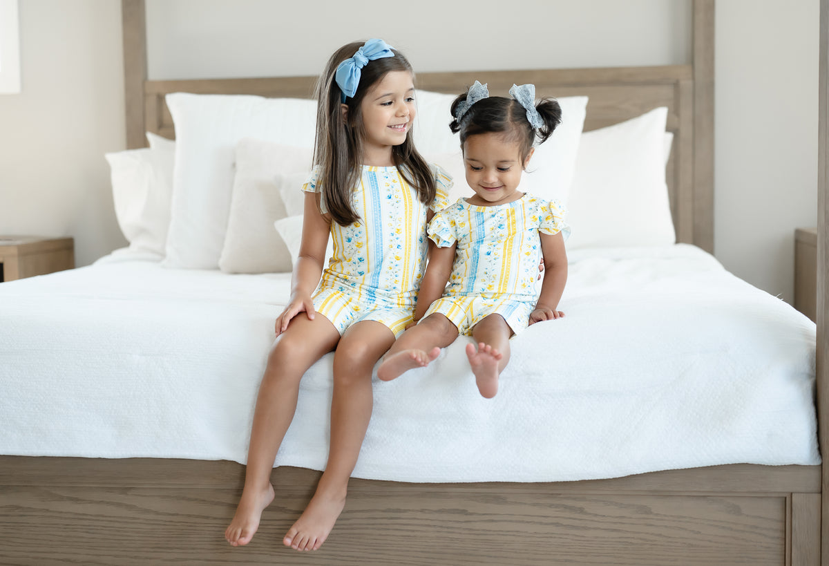 Sunshine & Daisies Girls Bamboo Lounge Set | Yellow Floral