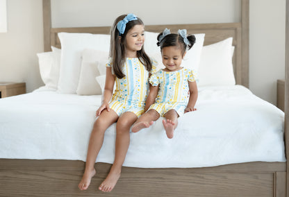 Sunshine & Daisies Girls Bamboo Lounge Set | Yellow Floral
