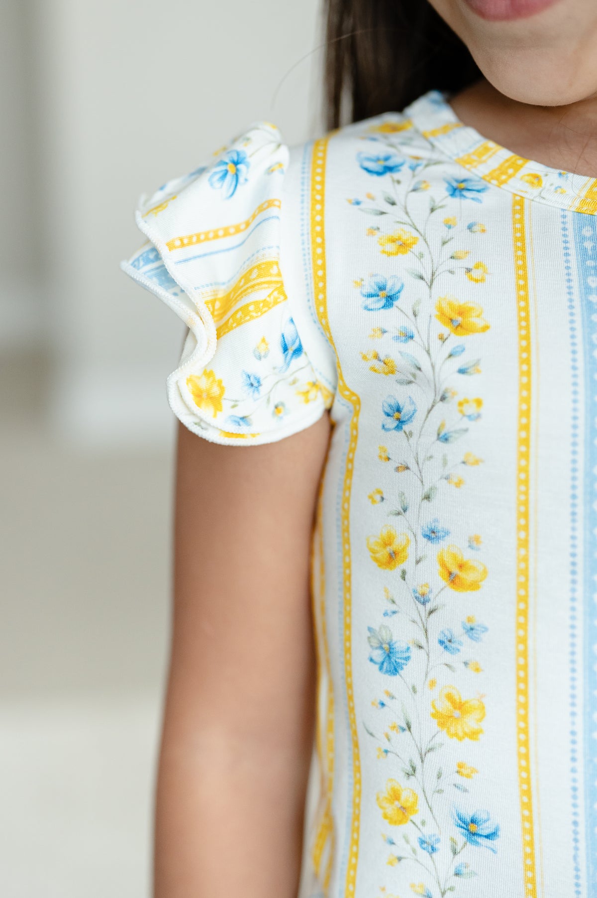 Sunshine & Daisies Girls Bamboo Lounge Set | Yellow Floral