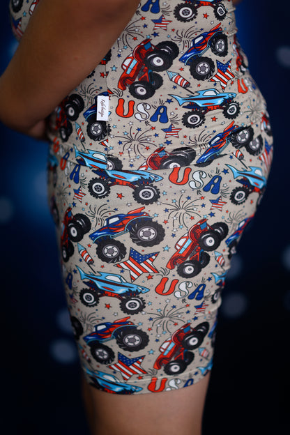 Crush It Boys Bamboo Shorts Lounge Set | 4th of July