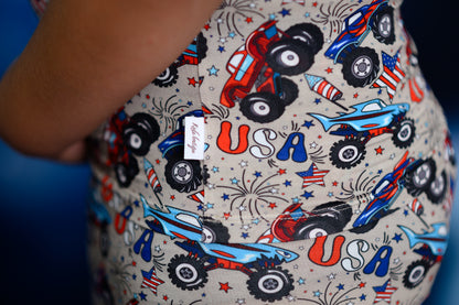 Crush It Boys Bamboo Shorts Lounge Set | 4th of July
