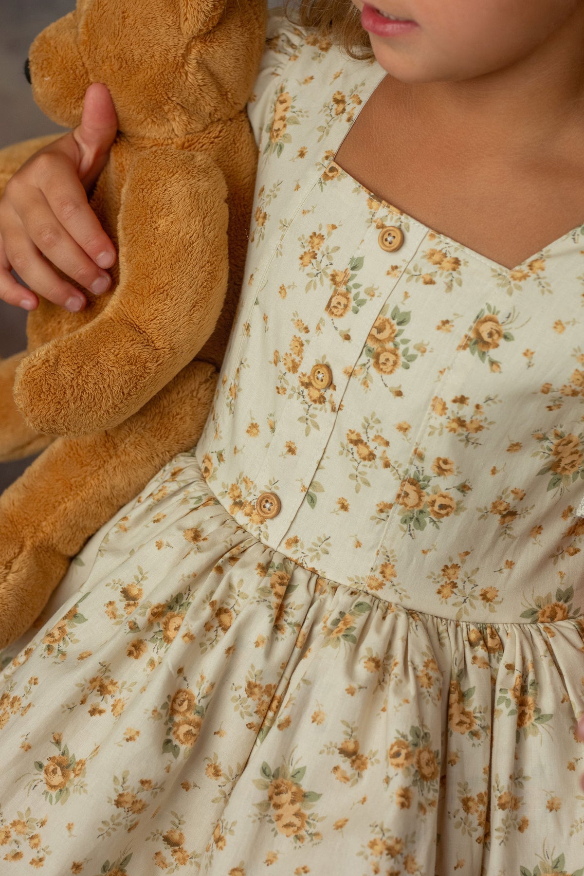 The Everwood Dress – Hand Embroidered Vintage Inspired Cotton Girls Dress | Detachable Vest Heirloom Style PREORDER EST EARLY NOV