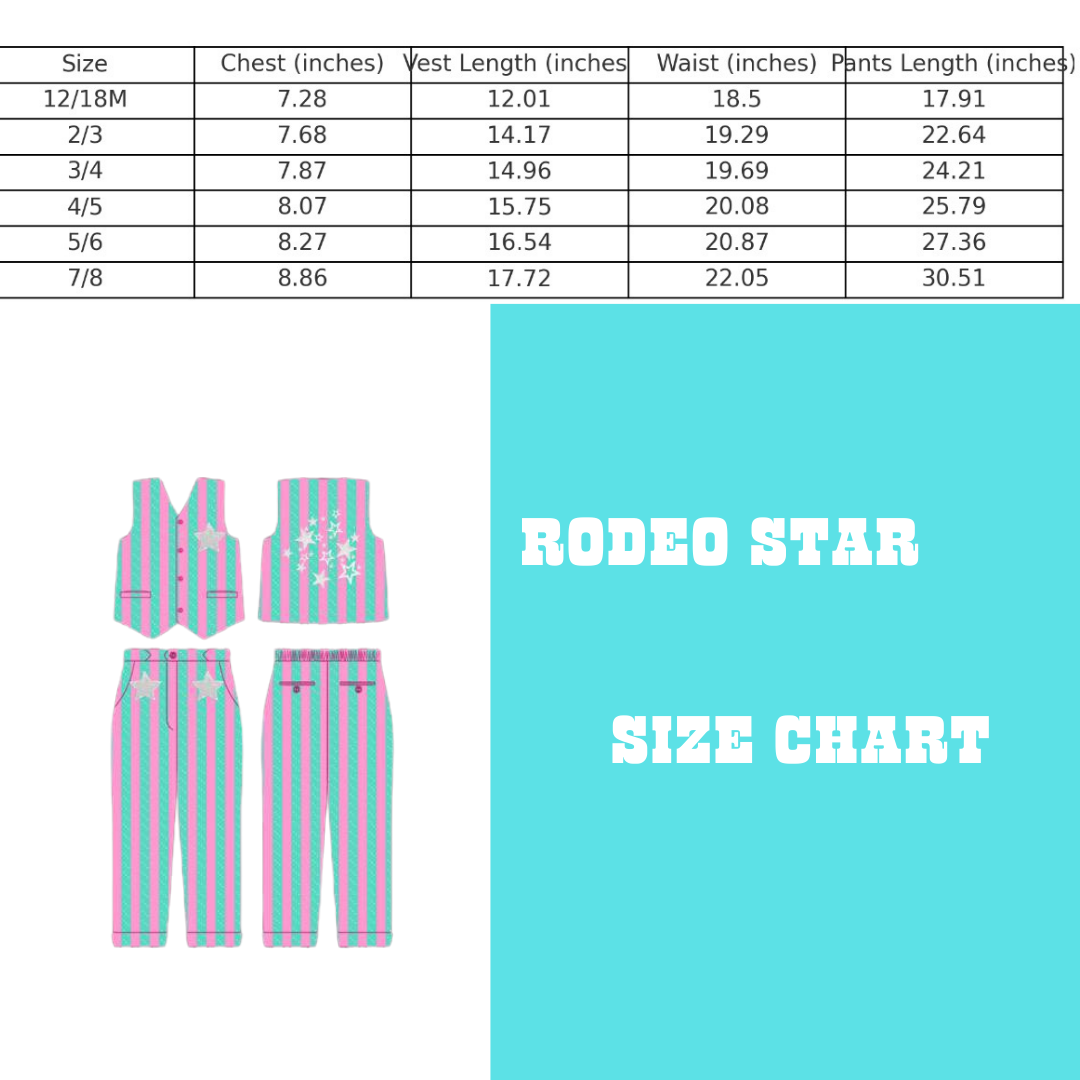 Rodeo Star Boys' Set – Embroidered Vintage Inspired Cotton Boutique Boys Set | Star Appliqué Sibling Matching Outfit