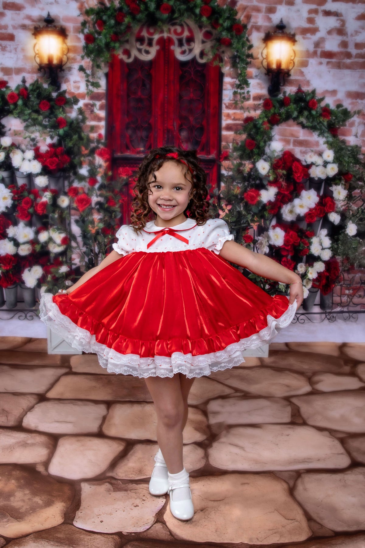 Petit Rouge Délice Dress – Vintage Inspired Boutique Girls Dress | Lace Organza Heirloom Style Special Occasion