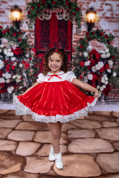 Petit Rouge Délice Dress – Vintage Inspired Boutique Girls Dress | Lace Organza Heirloom Style Special Occasion