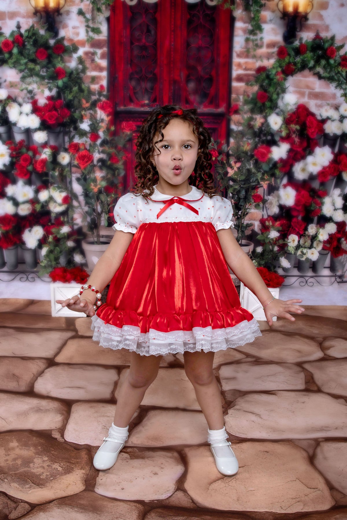 Petit Rouge Délice Dress – Vintage Inspired Boutique Girls Dress | Lace Organza Heirloom Style Special Occasion