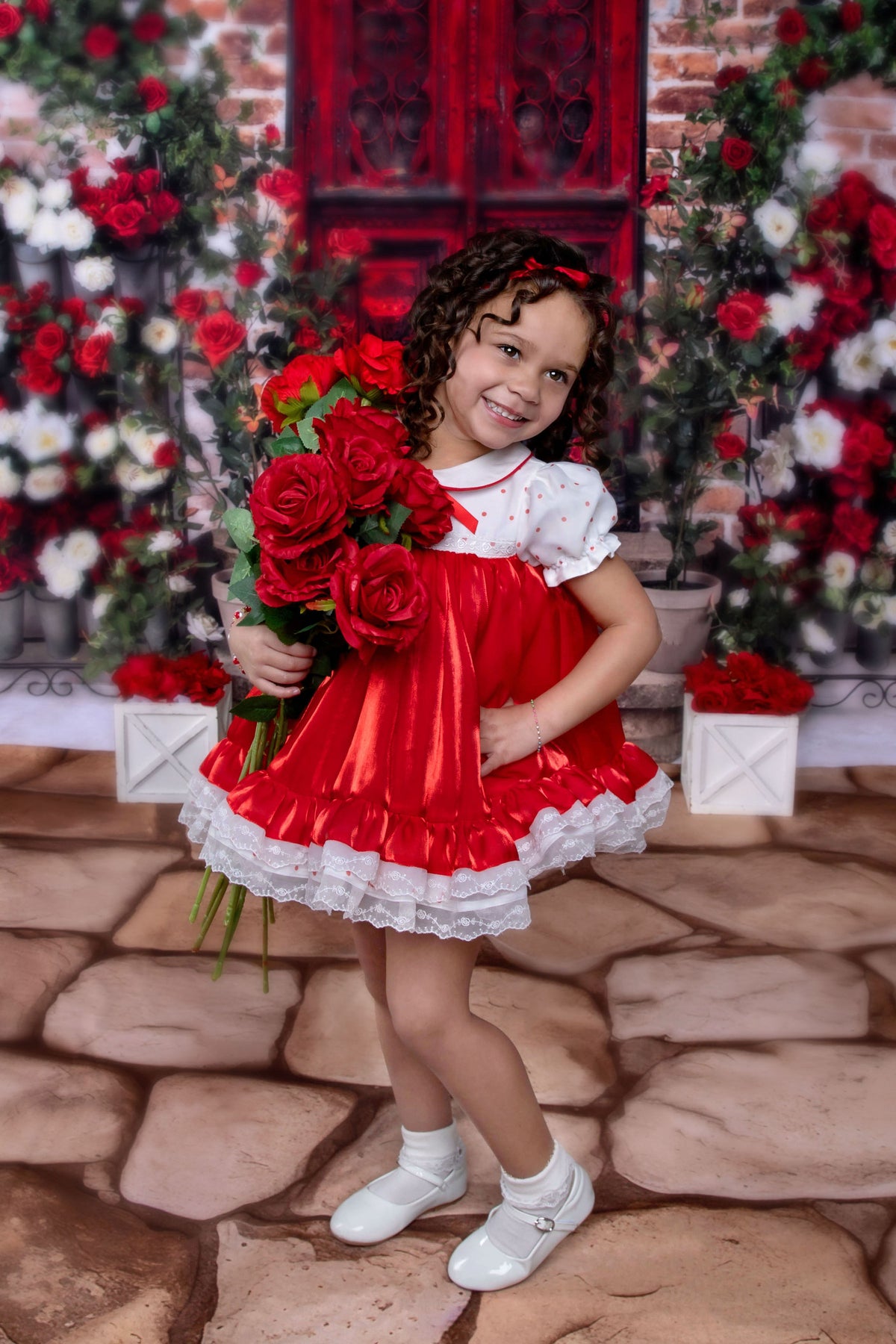 Petit Rouge Délice Dress – Vintage Inspired Boutique Girls Dress | Lace Organza Heirloom Style Special Occasion