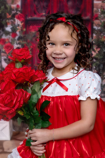 Petit Rouge Délice Dress – Vintage Inspired Boutique Girls Dress | Lace Organza Heirloom Style Special Occasion