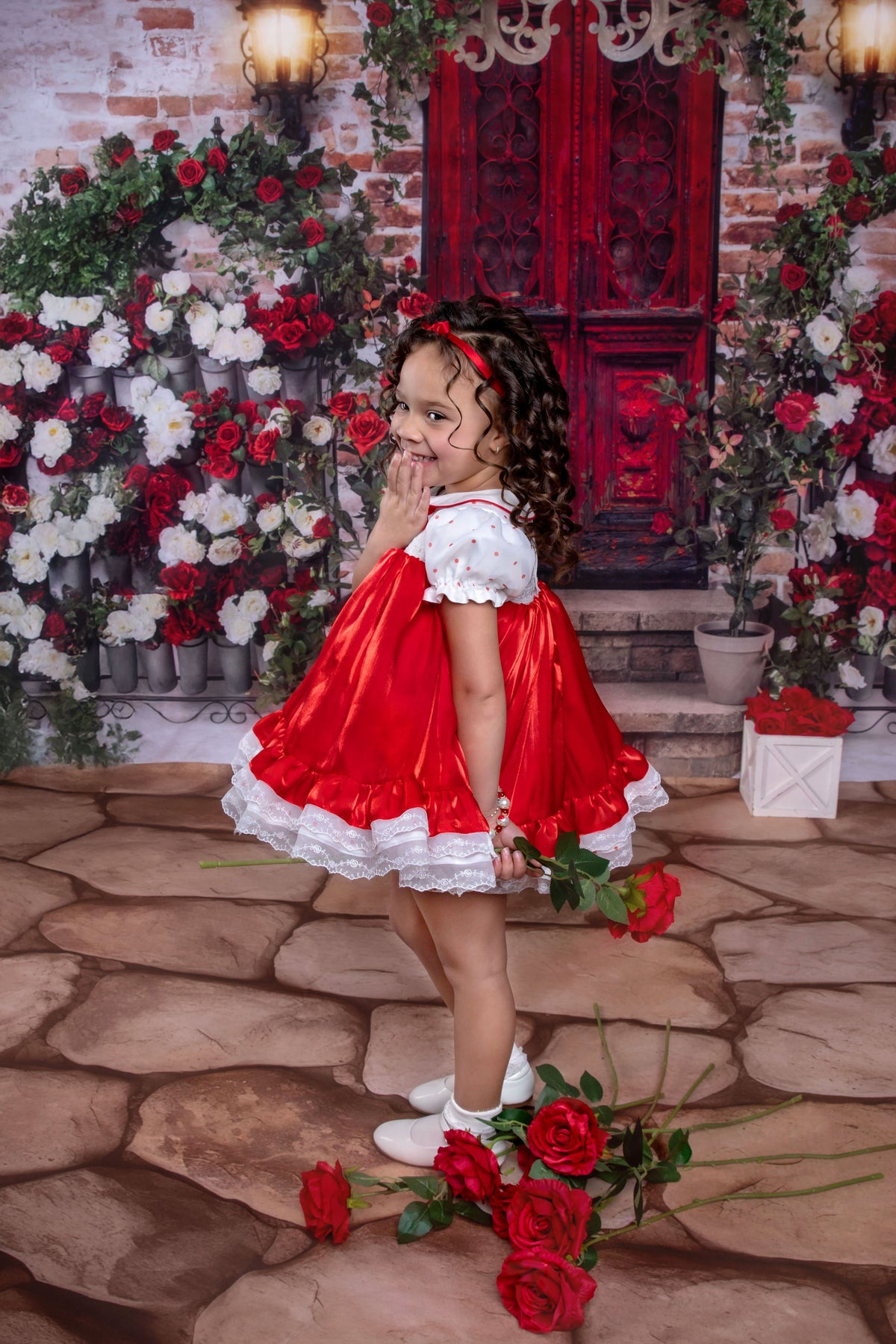 Petit Rouge Délice Dress – Vintage Inspired Boutique Girls Dress | Lace Organza Heirloom Style Special Occasion