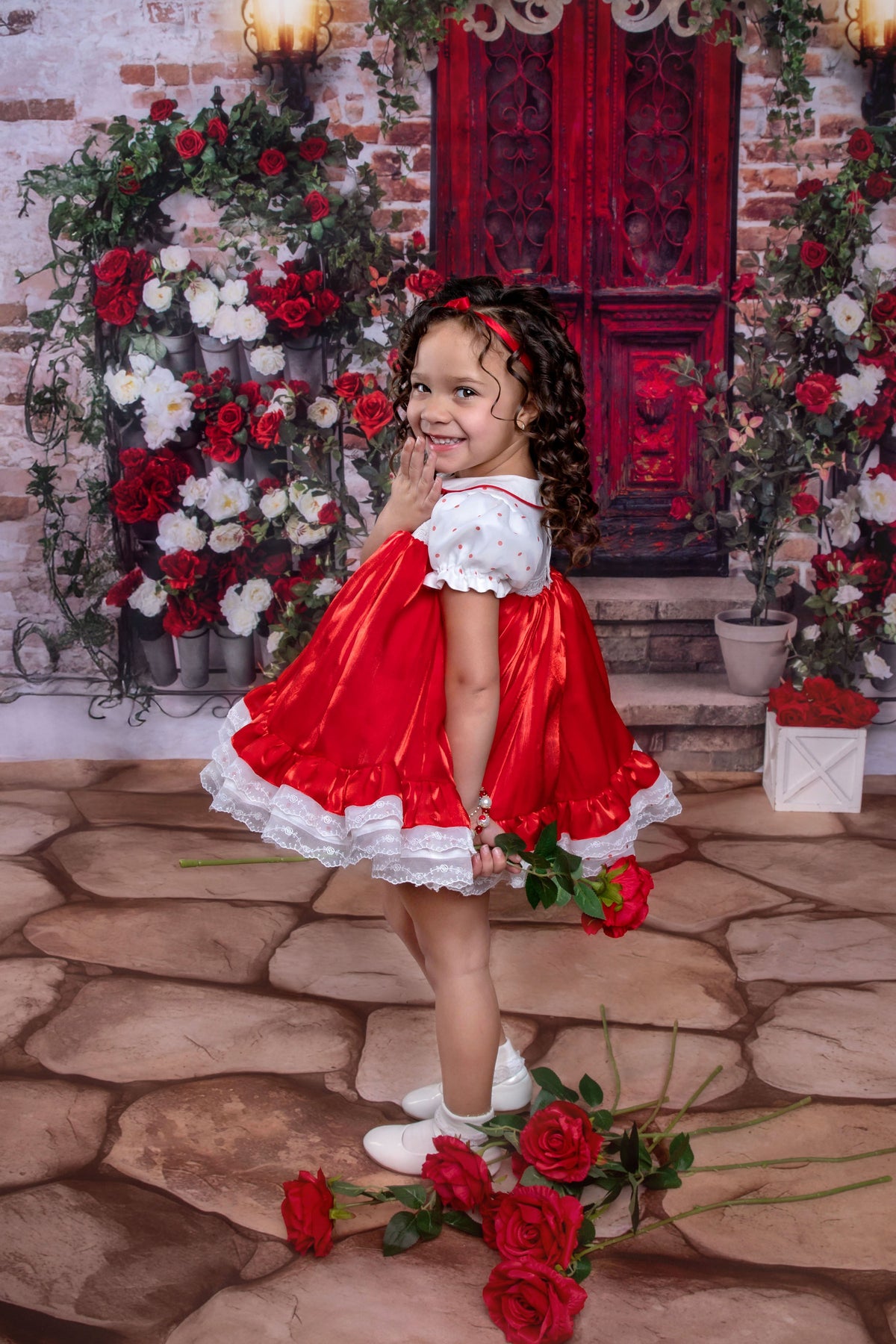 Petit Rouge Délice Dress – Vintage Inspired Boutique Girls Dress | Lace Organza Heirloom Style Special Occasion