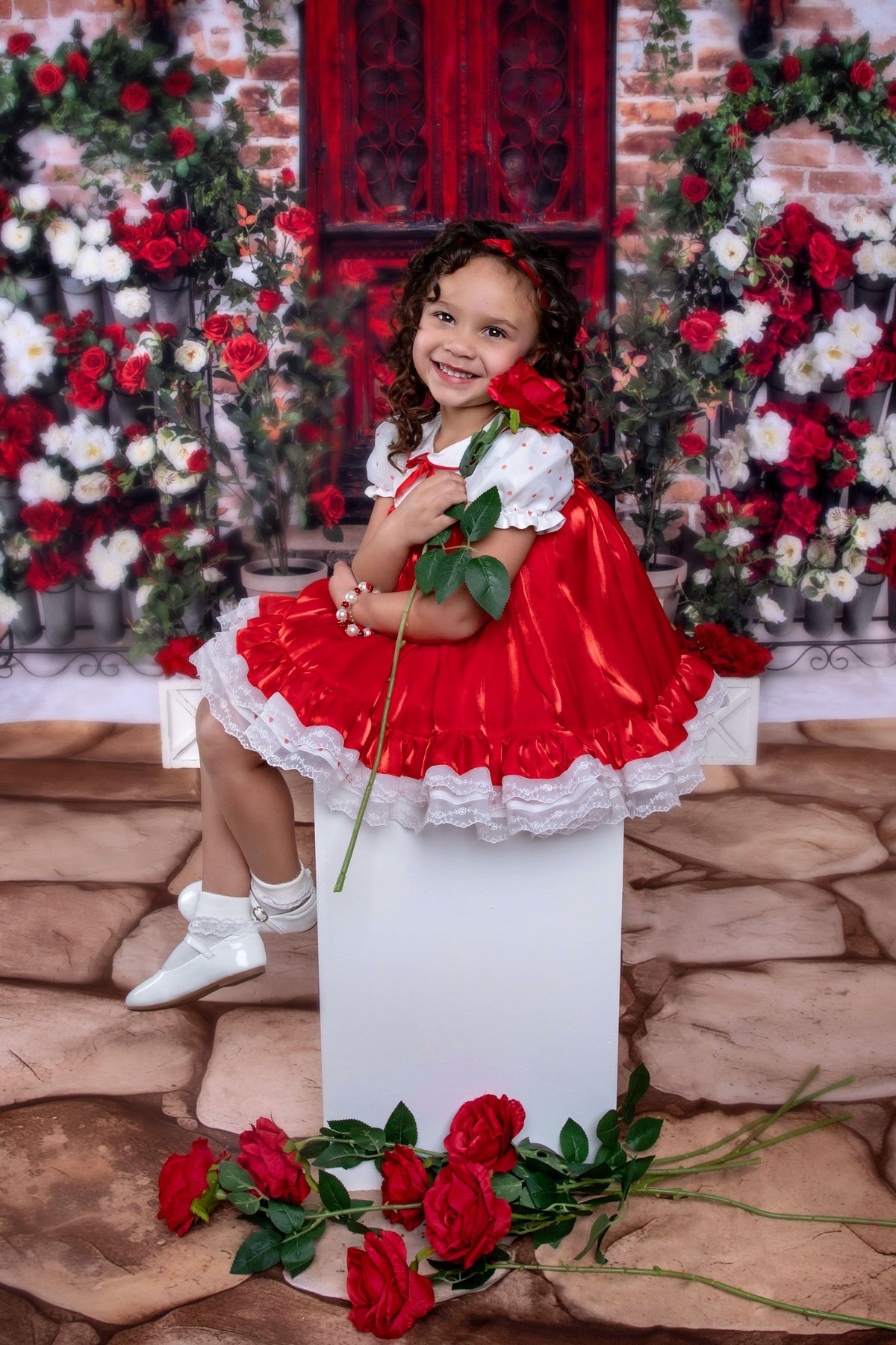 Petit Rouge Délice Dress – Vintage Inspired Boutique Girls Dress | Lace Organza Heirloom Style Special Occasion