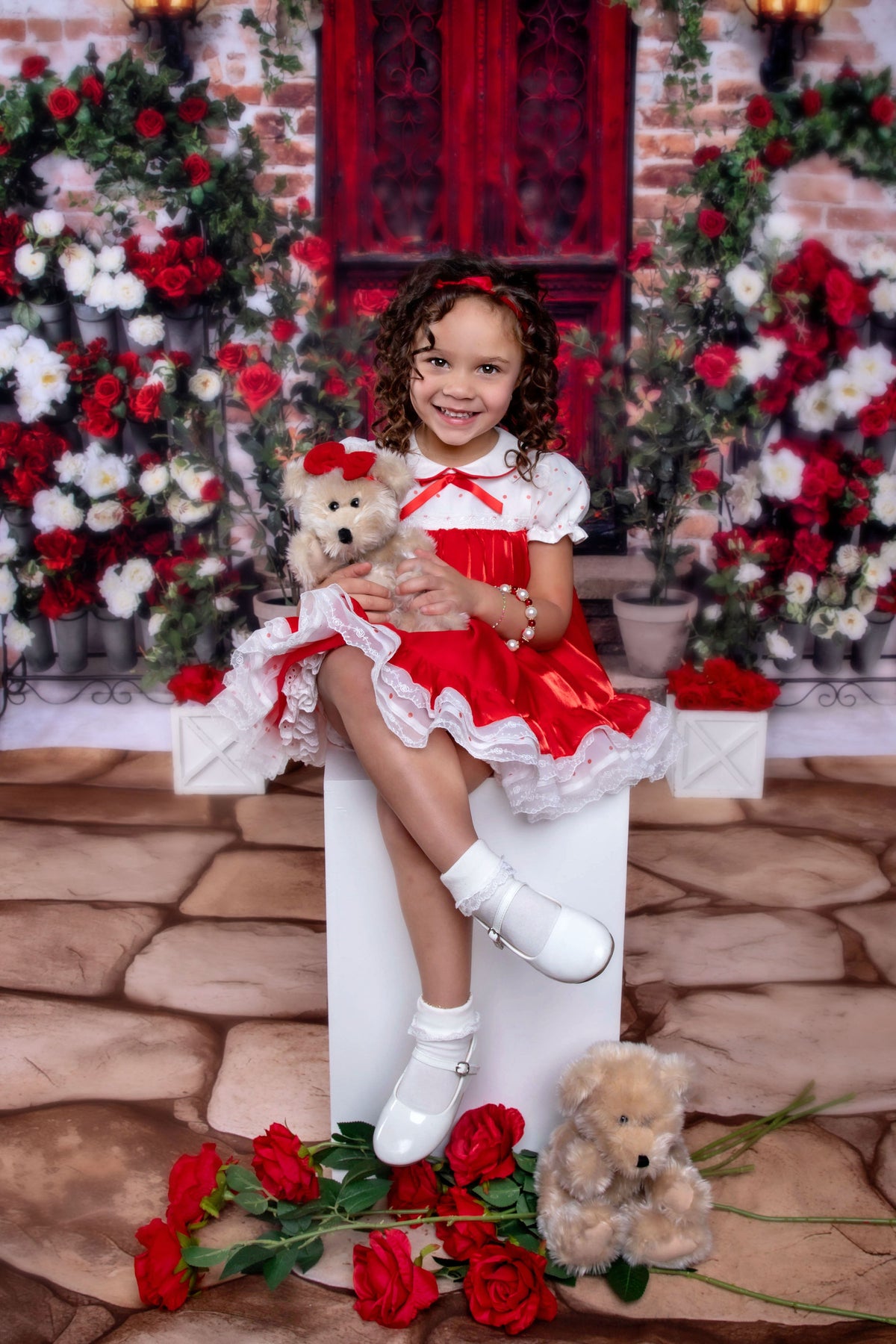 Petit Rouge Délice Dress – Vintage Inspired Boutique Girls Dress | Lace Organza Heirloom Style Special Occasion