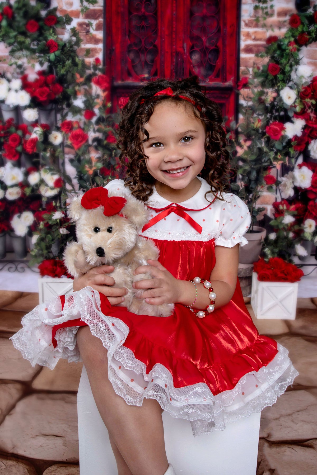 Petit Rouge Délice Dress – Vintage Inspired Boutique Girls Dress | Lace Organza Heirloom Style Special Occasion