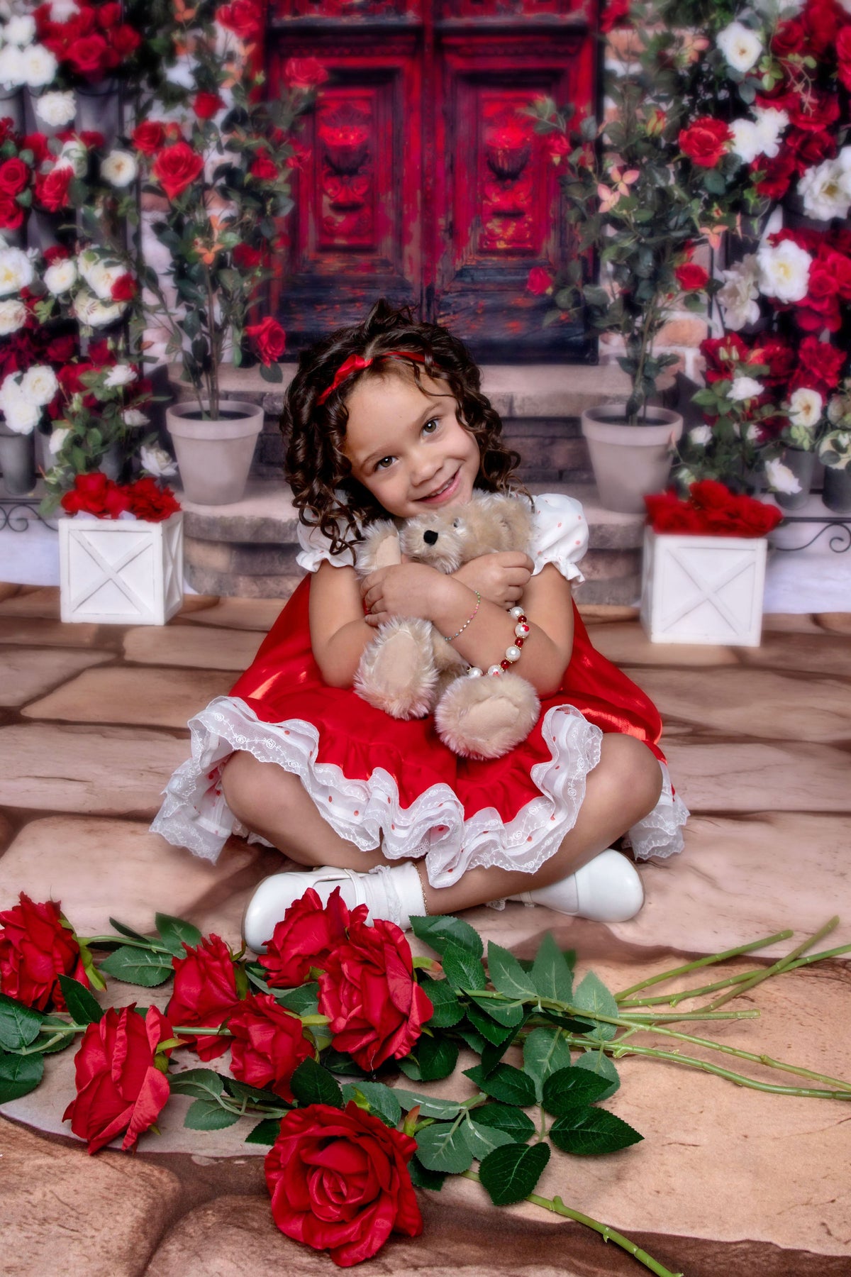 Petit Rouge Délice Dress – Vintage Inspired Boutique Girls Dress | Lace Organza Heirloom Style Special Occasion