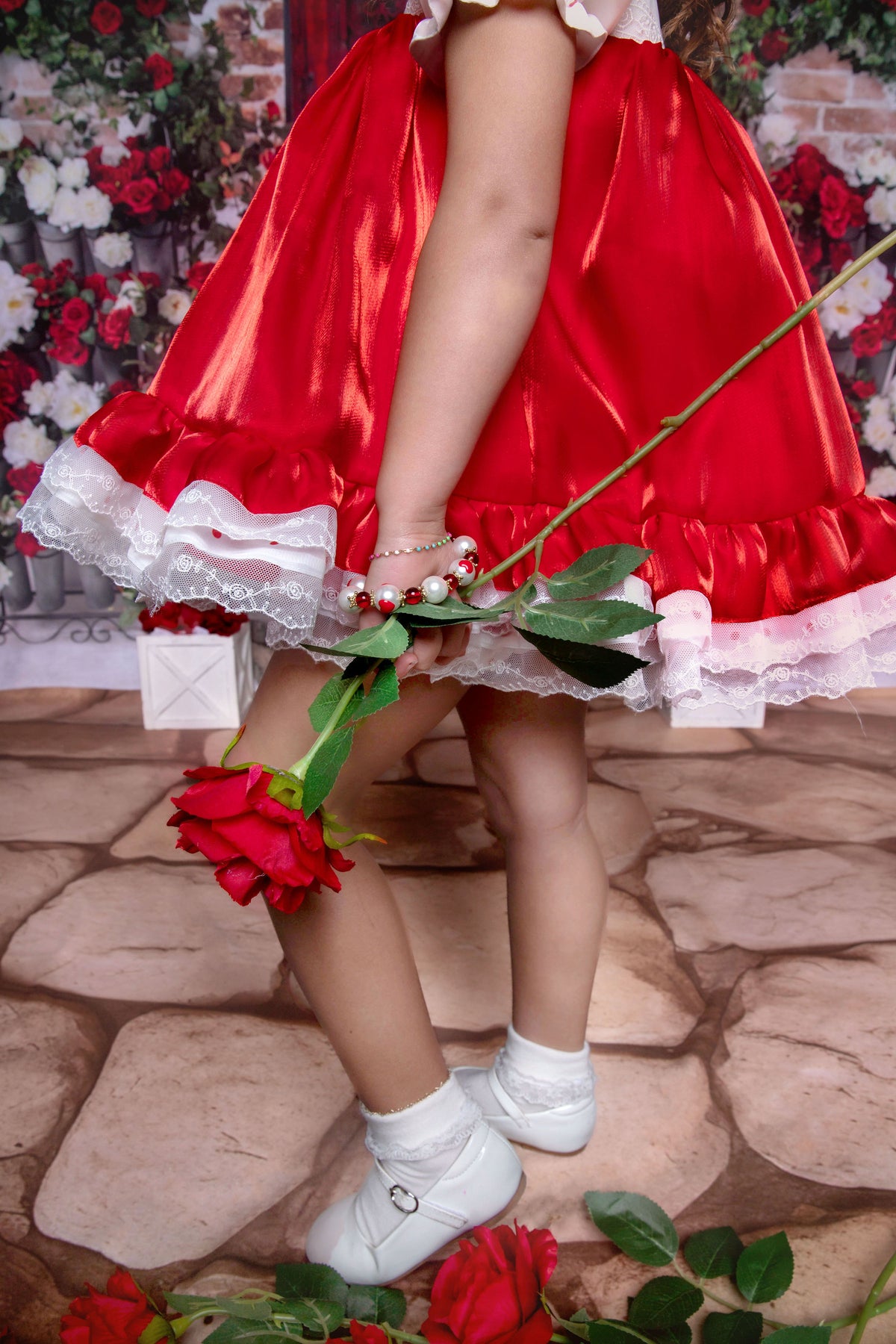 Petit Rouge Délice Dress – Vintage Inspired Boutique Girls Dress | Lace Organza Heirloom Style Special Occasion