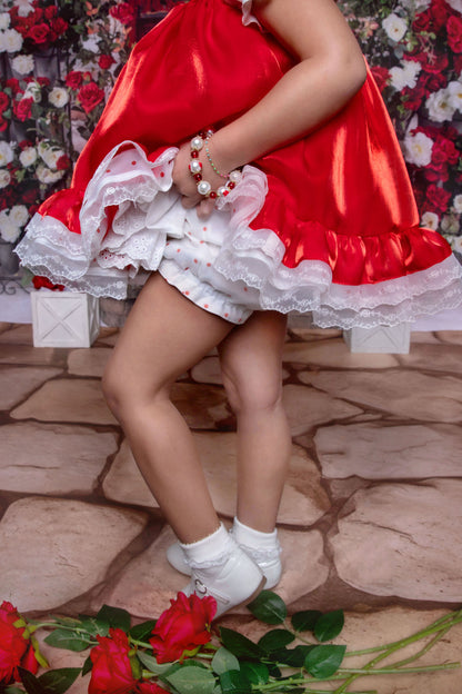 Petit Rouge Délice Dress – Vintage Inspired Boutique Girls Dress | Lace Organza Heirloom Style Special Occasion