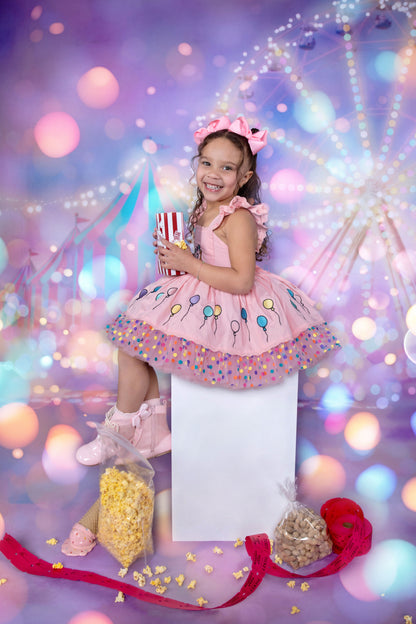 Robe Parade en Rose – Robe Boutique Fille Coton Brodé à la Main d'inspiration Vintage | Style Héritage Dentelle Tulle Volants