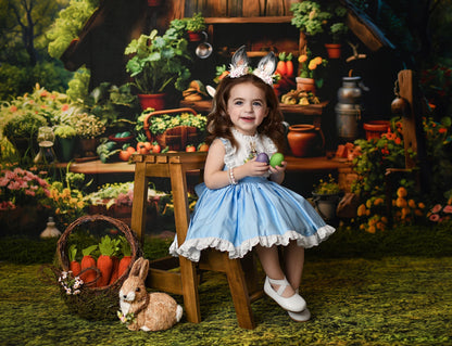 Cottontail Dreams – Robe de Pâques brodée pour filles | Robe de printemps et d'anniversaire de luxe