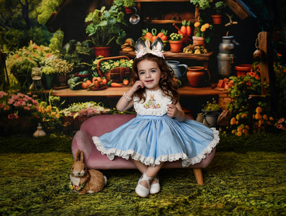 Cottontail Dreams – Robe de Pâques brodée pour filles | Robe de printemps et d'anniversaire de luxe